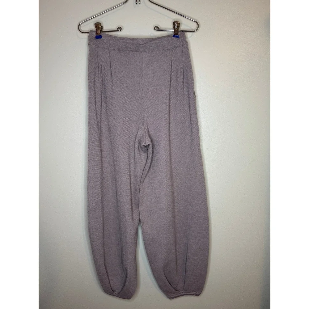 Free People Beach Mauve Knit Harem Pants Pleated Balloon Leg Trousers Small